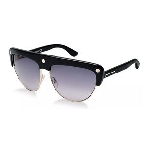 TOM FORD SUNGLASSES FT0318 01B Shiny Black / Smoke Gradient